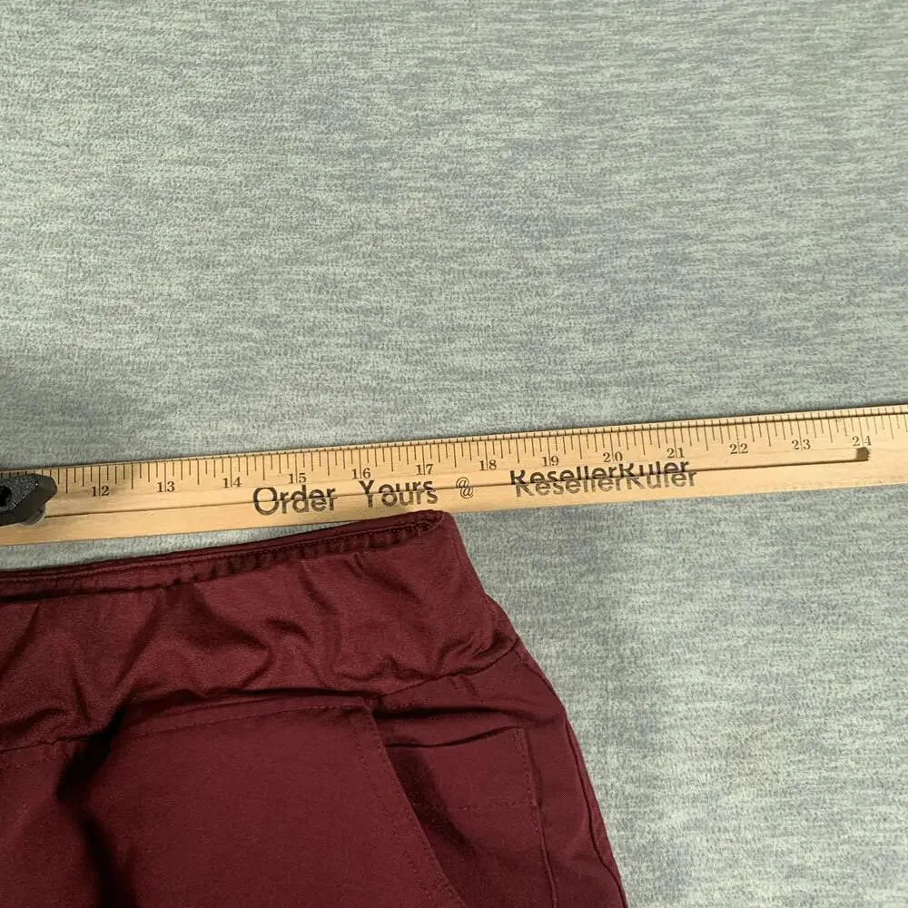 FIGS Pants Mens 41x29 Red Technical Collection Scrub Cargo Elastic Waist Pockets